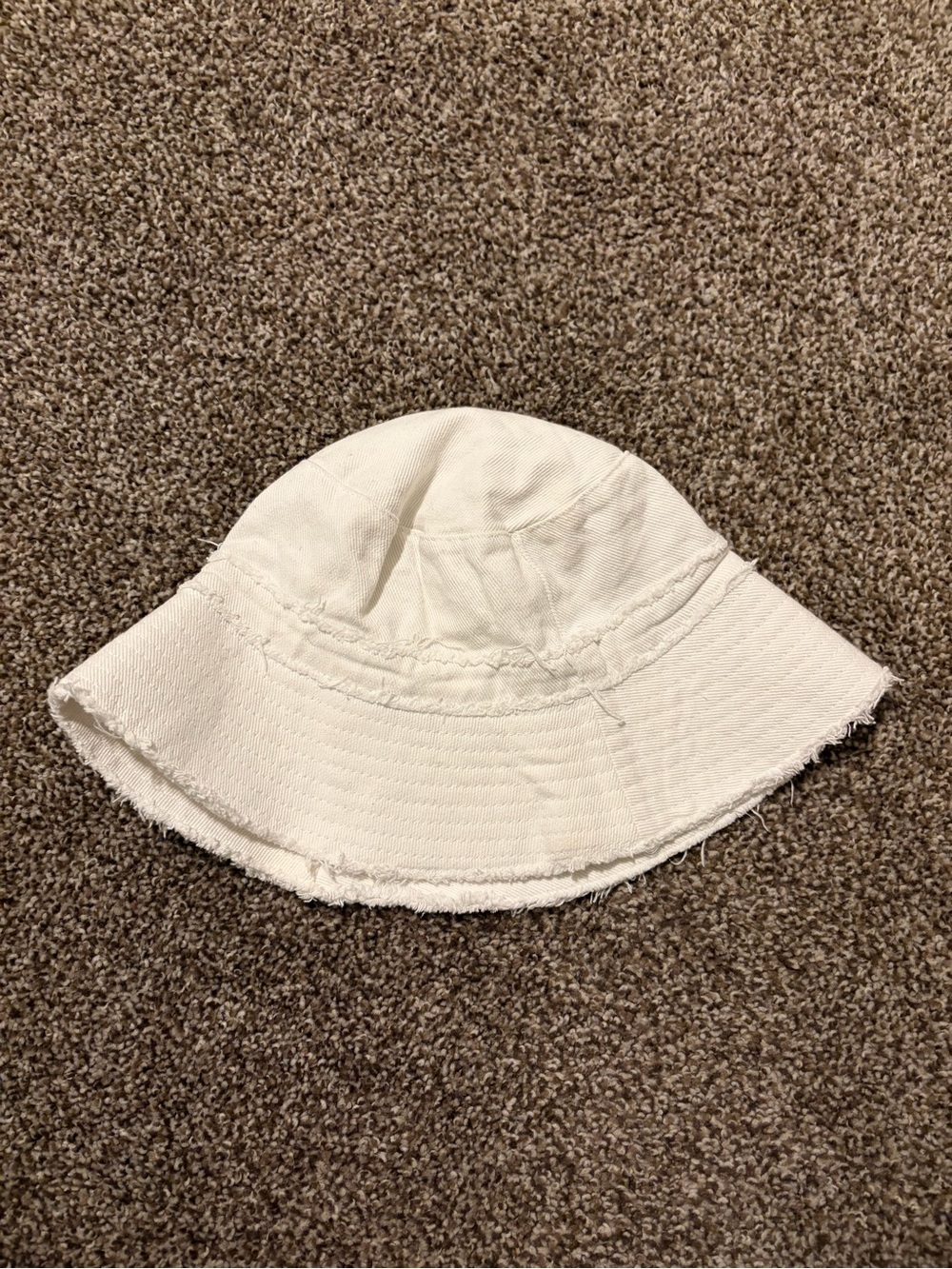 Off-White Frayed Brim Bucket Hat